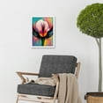 thumbnail image 2 of Bold Colourful Abstract Lotus Flower Artwork Framed Wall Art Print A4, 2 of 4