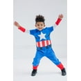thumbnail image 2 of Marvel Avengers Captain America Newborn Baby Boys Zip Up Cosplay Coverall, 2 of 5
