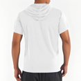 thumbnail image 4 of Men's Short Sleeve Hoodie Workout Gym Athletic Lightweight Mesh Hooded T Shirts Sweatshirt Big and Tall Size S-4XL White, 4 of 6