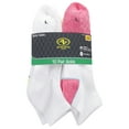 thumbnail image 3 of Athletic Works Girls’ Cushioned Comfort Ankle Socks, 10 Pack, Sizes S-L, 3 of 5