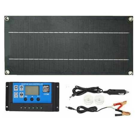 

20W Solar Panel Kit 18V Battery 100A PWM Charger Controller for Car RV Portable Solar Cells Charger System