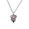 thumbnail image 1 of Collar con colgante deportivo triangular con el logotipo del equipo de fútbol y joyas de equipo con gotas de aceite, 1 of 6