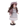 thumbnail image 4 of Muñecas de porcelana, Muñecas de porcelana para niñas, Muñeca de porcelana con soporte, Muñeca de porcelana Victoria, Muñecas de porcelana cobrables, Muñecas de porcelana de 16 pulgadas, 4 of 9