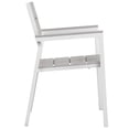 thumbnail image 4 of Side Dining Chair and Table Set, White Light Gray, Metal, Outdoor Patio Balcony Cafe Bistro Garden Hospitality Restaurant, Modern Contemporary HB32680, 4 of 7