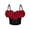 Red, variant on Women's 3D Floral Crop Top Mesh Push Up Corset Sleeveless Crop Top Club Party Bustier Vest