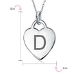 thumbnail image 4 of Bling Jewelry Womens Tiny Minimalist Heart Shape Initial Pendant Necklace A-Z Sterling Silver, 4 of 6