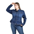 thumbnail image 1 of Chamarra de mezclilla con olanes Roman Fashion /Tallas Extras, 165 (Azul dark) azul oscuro 40, 1 of 6