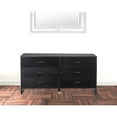 thumbnail image 6 of 59" Grey Ash Manufactured Wood Six Drawer Double Dresser, 6 of 6