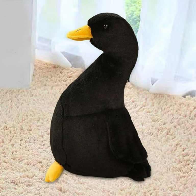 Infant Plush Stuffed Toy Holiday Party Cute Soft Simulation Animal Duck 30cm Black