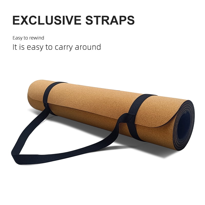 CHUNYAN Natural Cork Yoga Mat Fodable Fitnes for Men Women Kid Lightweight Portable Pads Strap Included No Slipping Hot Absorb Sweat