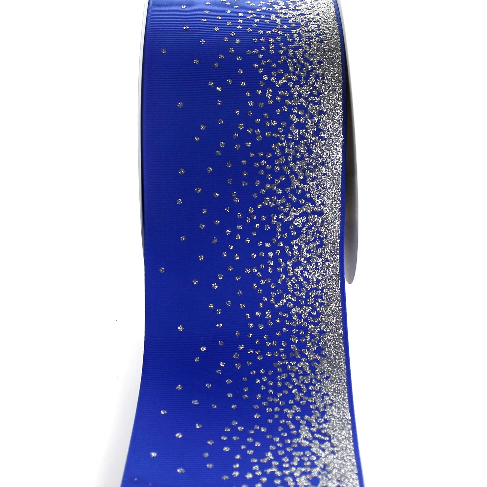 3" Sparkle Fade Grosgrain Ribbon Royal Blue 100 Yards