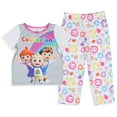 thumbnail image 6 of CoComelon Toddler Girls' Rainbow Short Sleeve Shirt And Pants 2PC Pajama Set, 6 of 7