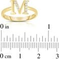 thumbnail image 5 of Floreo 10k Yellow Gold Letter A-Z Small Block Alphabet Character CZ Initial Ring, 5 of 5