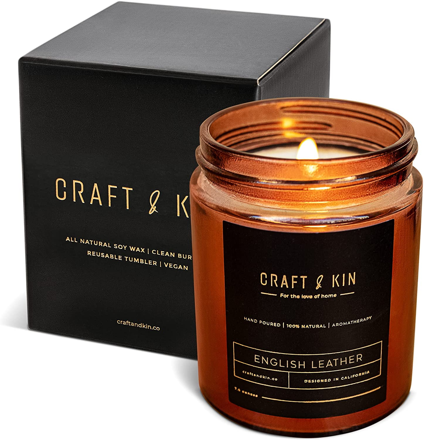 200hr LEATHER & OUDH WOODS Natural Triple Scented CANDLE MENS FATHERS DAY GIFTS 