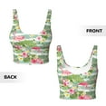thumbnail image 6 of Goofa Tropical Flamingo Printed Sports Bras for Women, High Impact Running Bra Workout Crop Tank Tops Longline Sports Bra Push up-Small, 6 of 9