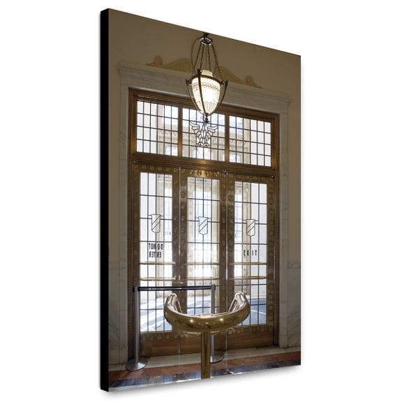 Canvas Print: Interior Brass Doors, Federal Building And U.S. Custom House