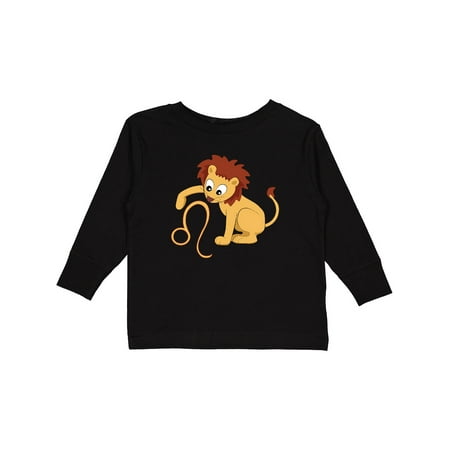 

Inktastic Cute Leo the Lion Zodiac Sign Gift Toddler Boy or Toddler Girl Long Sleeve T-Shirt