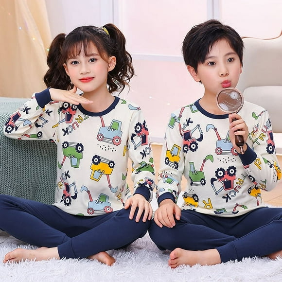 Conjunto de ropa interior de tamaño pequeño y mediano para niños, mujeres y hombres, otoño, primavera y otoño, ropa de hogar fina