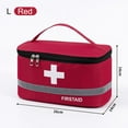 thumbnail image 2 of First Aid Bag Empty Emergency Treatment Medical Bags Reflective Strip Compartment Design Oxford Cloth First Responder Bag for Home School Office Car Traveling Hiking, 2 of 7