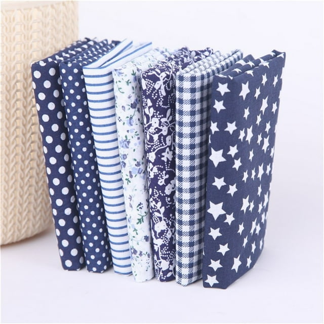 7Pc Diy Fabric, Practical Set Cyenie 7Pcs Diy Handmade Cotton Fabric, Pure Cotton Small Floral Print, 25Cm*25Cm, Cotton Crafts Fabric Bundle Patchwork Squares Quilting Sewing Patchwork Diy 7Pcs