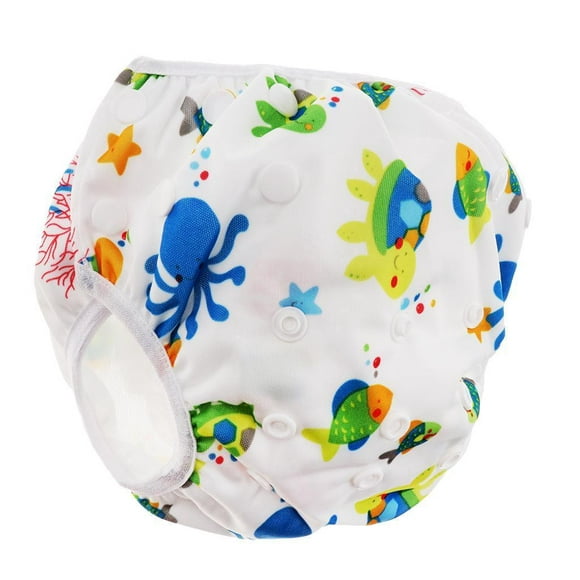Reusable Baby Swim Diaper Adjustable Summer Mesh Cartoon Swimming Nappy Pants Sea