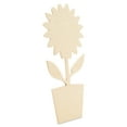 thumbnail image 2 of Sunflower Pot Cutout 14 x 6-1/2 inches, 25 Unfinished Birch Wood Cutouts for Autumn Decor and DIY Crafts, by Woodpeckers, 2 of 6