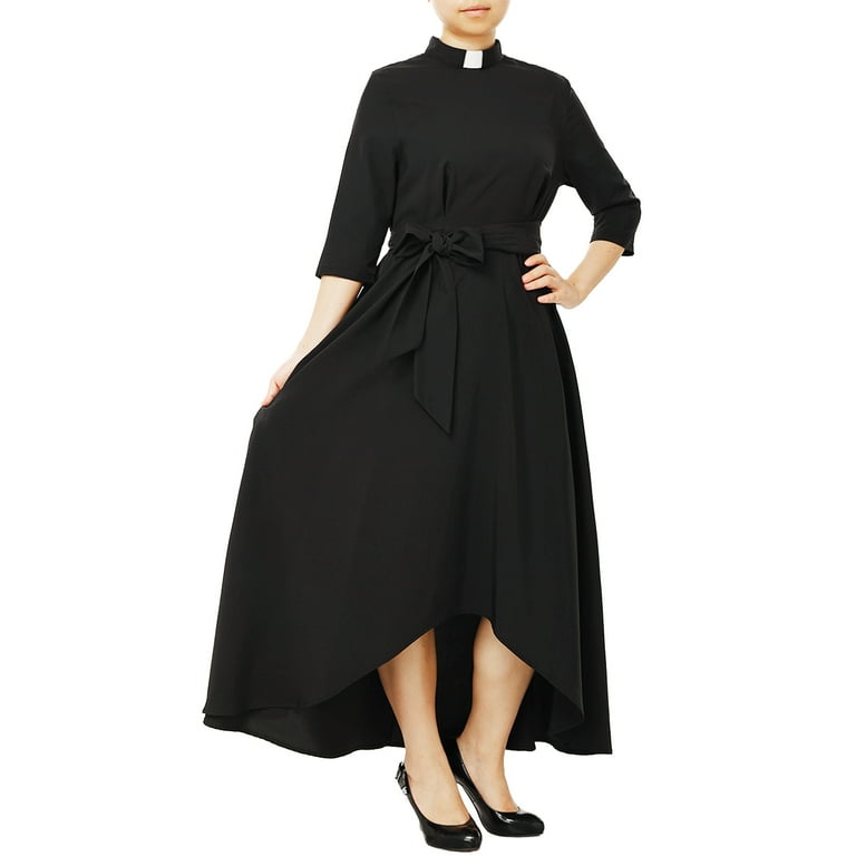Peplum top clergy dress