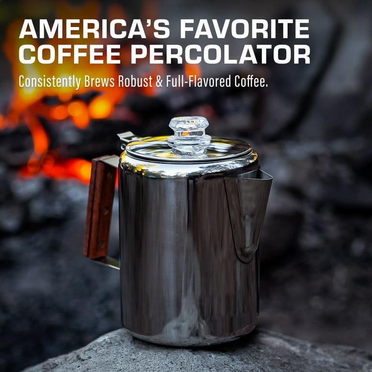 Coletti Bozeman Coffee Percolator, Stainless Steel Camping Coffee