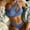 Blue, variant on ZZwxWA 2025 New Swimwear Split Bikini One Shoulder Adjustable Size Womens Swimsuits Two Piece Push up Bath Suit