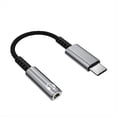 thumbnail image 4 of USB Tipo C una Conector para Auriculares de 3,5 mm Adaptador de Audio Digital Convertidor USB C una Cable Auxiliar para Auriculares de 3,5 mm Gris, 4 of 10