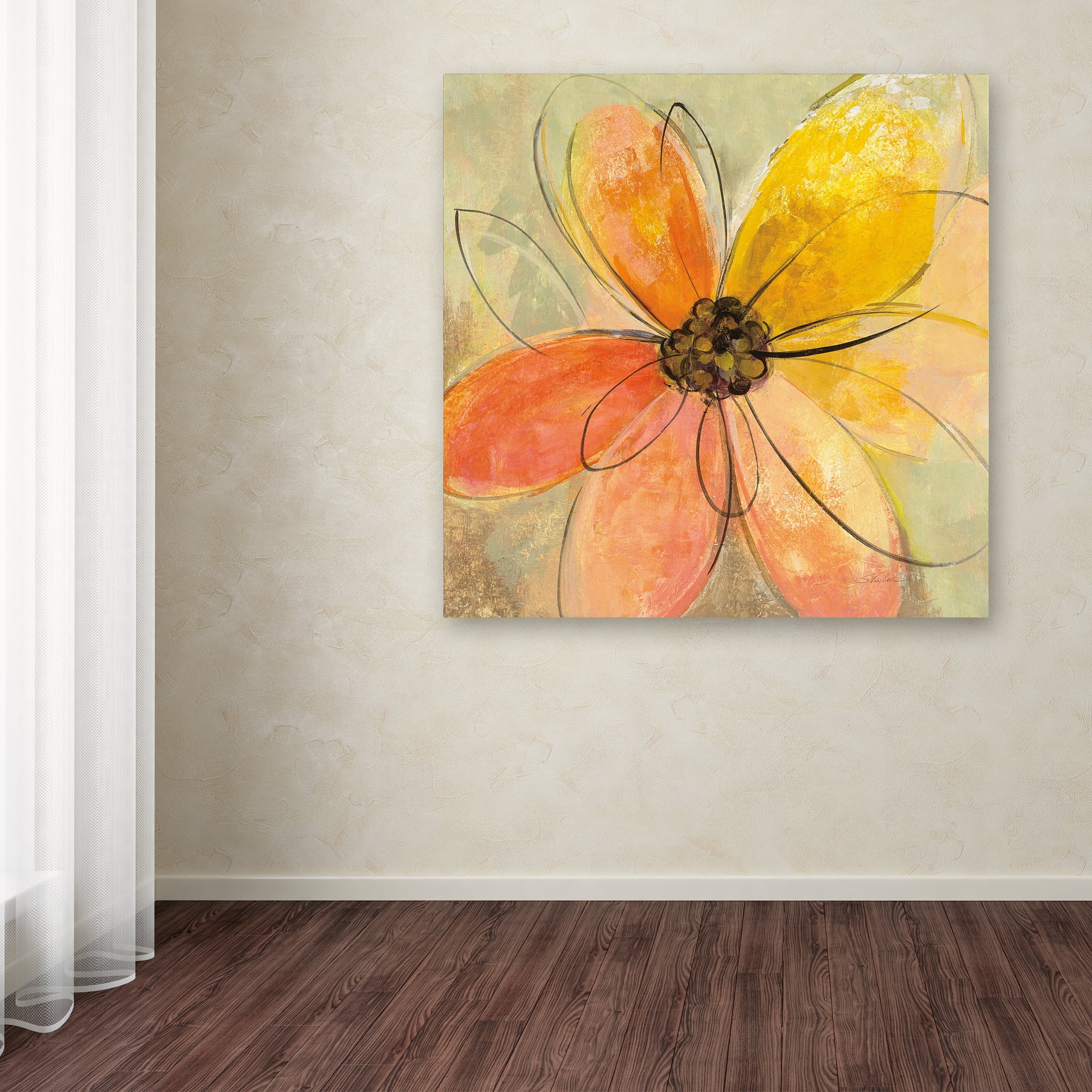 Trademark Fine Art Floral & Botanical Canvas Art ' Neon Floral II ' by Silvia Vassileva