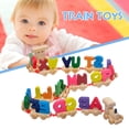 thumbnail image 3 of OUSITAID Wooden 26 Letters Train Toy Trackless Drag Car Toy Set Early for Education Toy, 3 of 5
