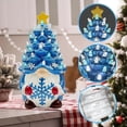 thumbnail image 2 of Ceramic Christmas Tree Gnome Figurine with Snowflake Pattern and Holiday Star Topper for Home Table Decor Gift, 2 of 5