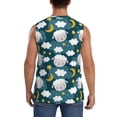 thumbnail image 4 of Goofa Sweet Dream Lamb Printed Men's Sleeveless T-Shirt - Athletic Gym Workout Tank Top for Men - Moisture-Wicking, UPF 30+ Quick-Dry Muscle Tee-Small, 4 of 8