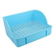 thumbnail image 2 of GROWTH TANK Rabbit Litter Box Anti Splashing Potty Trainer Cage Toilet Bedding Box for Small Blue, 2 of 9
