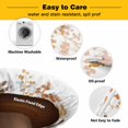 thumbnail image 3 of Elastic Fitted Round Tablecloth, Yellow Leaves Waterproof Stretch Table Cover for 55"-60" Tables, Summer Botanical Washable Outdoor Tablecloths for Patio, Picnic, Camping, 3 of 9