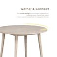 thumbnail image 4 of Furniture of America Rusenta Solid Wood 42-inch Round Dining Table, Natural Oak, 4 of 9