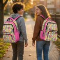 thumbnail image 3 of Jeiento School Backpack for Girls 8-14, 17-Inch Large Capacity Water-Resistant Polyester Bookbag with Multi-Pockets Patchwork Floral Back to School Gift for Kids Travel & Daily Use, 3 of 7