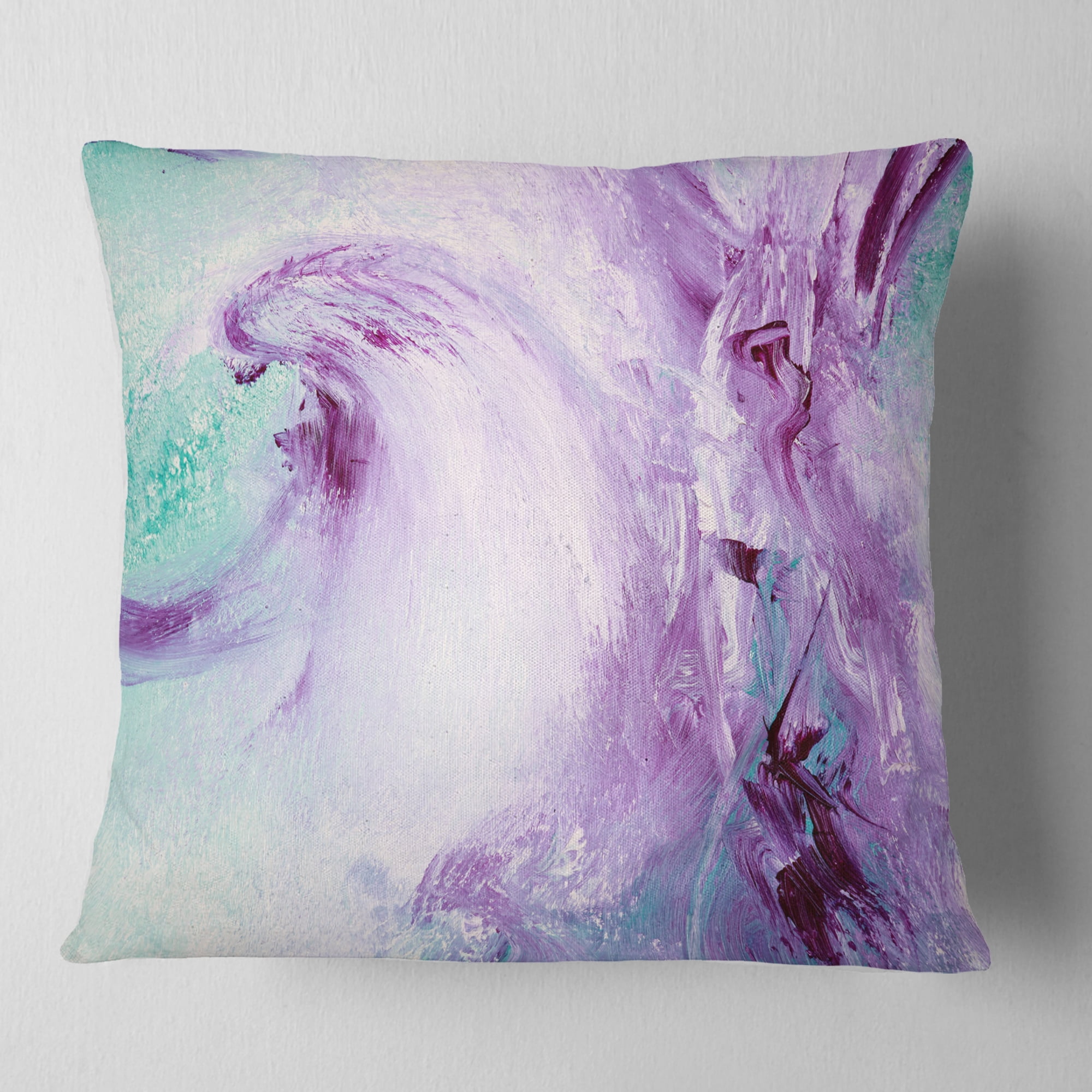 Designart Deep Colors - Abstract Throw Pillow - 16x16