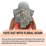 Solaris Women’s Sun Hats Neck Flap Large Brim UPF 50+ Foldable Summer Caps w/Extra Replaceable Ribbon