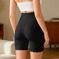 thumbnail image 5 of Women's High Waisted Cooling Slip Shorts - Anti Chafing Under Dress Shorts for Women, Scalloped Edge Safety Shorts,One Size,Black, 5 of 8