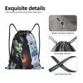 thumbnail image 4 of Zufioo Monster High Print Sports Cinch Sack Gym String Bags Machine Washable Heavy Duty String Backpack for Men Women-Medium, 4 of 6