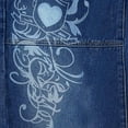 thumbnail image 5 of Byworldtasic Womens Y2K Jeans Women's Low Rise Heart Pattern Baggy Jeans Washed Wide Leg Denim Cargo Pants Y2k Streetwear, 5 of 5