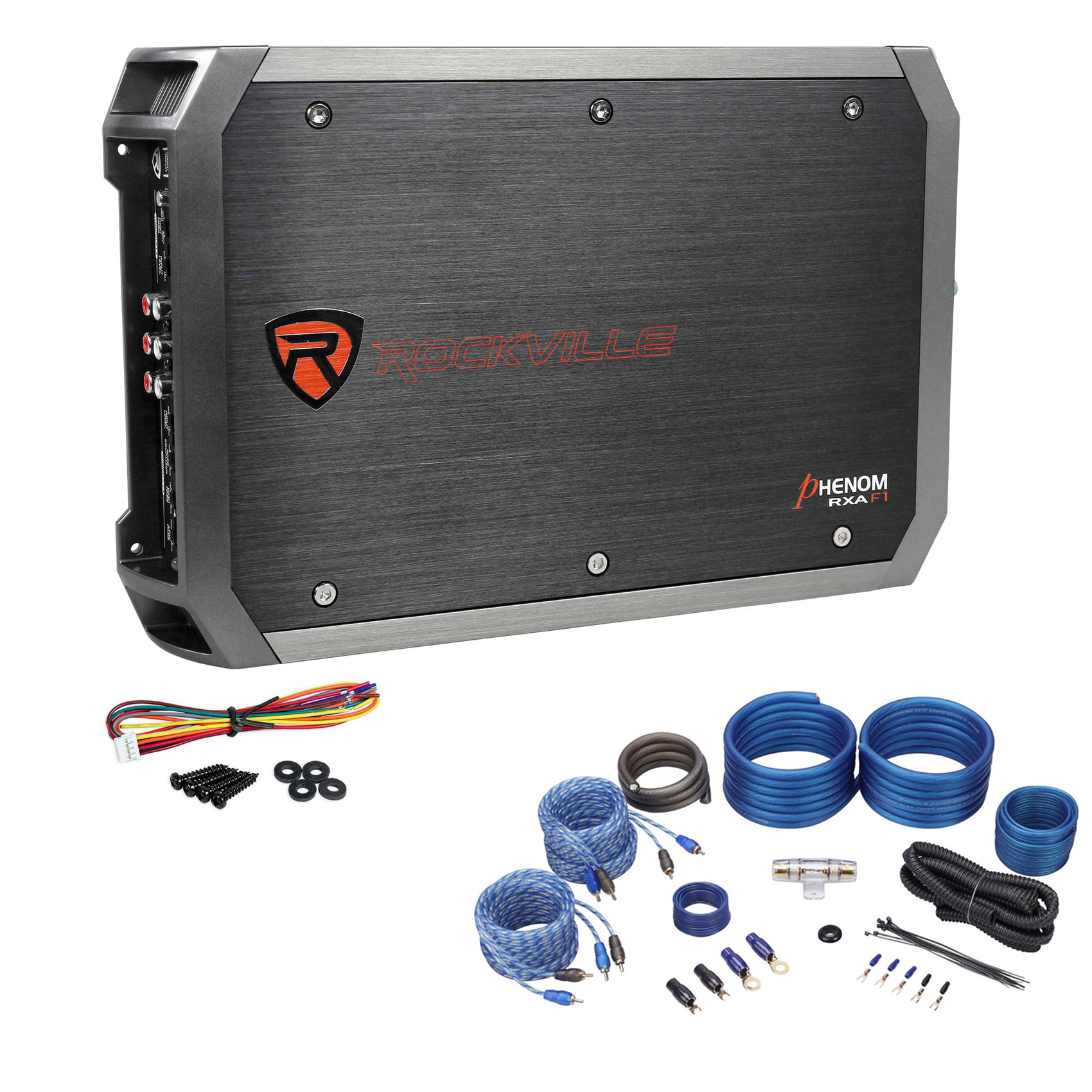 Rockville RXA-F1 1600 Watt Peak/400w RMS 4 Channel Car Amplifier+