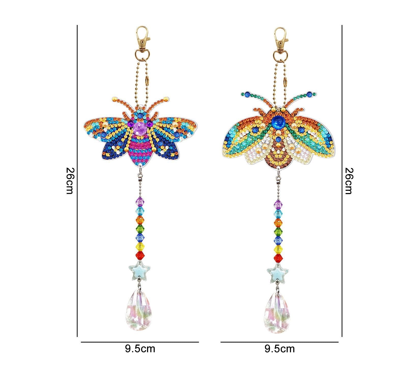  Kigley 12 Pcs Diamond Painting Suncatcher Butterfly Diamond  Painting Kits Diamond Art for Kids Double Sided DIY Wind Chime Kit Paint by  Number Hanging Ornaments for Adults Home Garden Supplies 