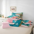 thumbnail image 4 of Erosebridal Ocean Coastal Bedding Sets Twin Size,Palm Trees Comforter Sets with Sheets,Sea Sailboat Bed in a Bag Twin size,Ultra Soft Botanical Room Decoration,Reversible,7pcs, 4 of 6