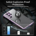 thumbnail image 6 of Magnetic Tempered Glass Double-Sided Phone Case for Samsung S25 S24 S23 S22 S21 Ultra Plus, Anti-Peep All-Round Protection & Anti-Drop (for Samsung S25plus/S25+,Purple), 6 of 7