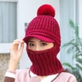 thumbnail image 2 of Kiplyki Women's Cold-proof Neck Protection One-piece Hat Warm Knitted Hat, 2 of 6