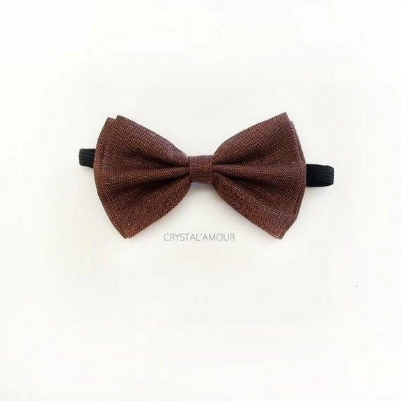Brown Vintage Cloth Bow Tie for Barnyard Wedding Prom Adjustable Groomsmen - New with box/tags