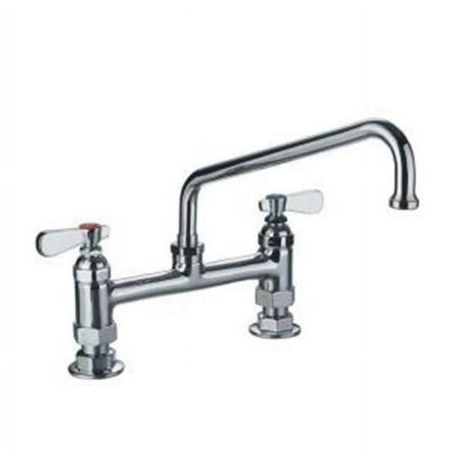 Whitehaus WHFS9813-12-C 2 Poignées Robuste Utilitaire Pont Robinet en Chrome Poli